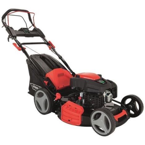 Scheppach – Tondeuse thermique 53 cm – Moteur 224 cc – Démarrage électrique – Traction autotractée – Pour terrains accidentés (1/4)