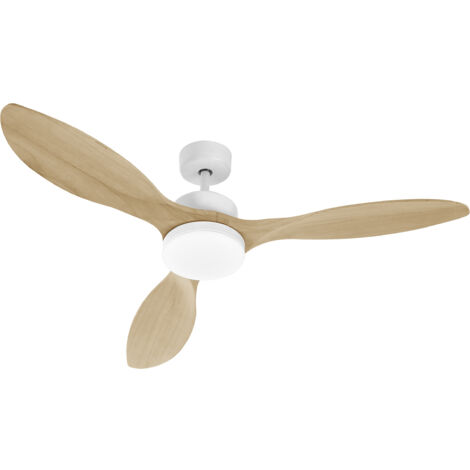 Ventilateur de plafond Ø132cm 55W – 3 vitesses – Éclairage LED réglable – Rotation réversible pour été/hiver – Design scandinave – Farelek
