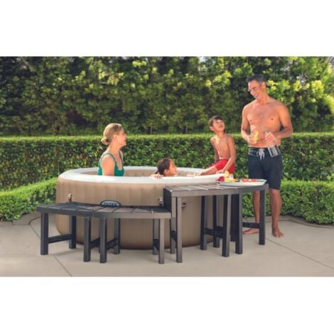 Intex - 28515 - Pack 4 pieces 2 medium + 2 hautes entourage spa 4 places rond