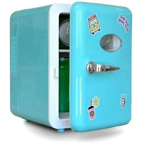 Mini frigo mixte 24,4 x 17,5 x 23 cm – Volume 6L – Pour boissons et produits de beauté – Autocollants personnalisables inclus – Canal Toys