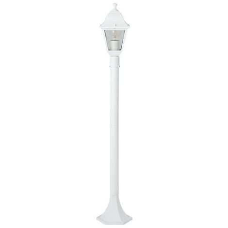 Brilliant – Lampadaire d'extérieur 100cm blanc – Douille E27 – Indice de protection IP44 – Compatible ampoules jusqu'à 60W – Installation facile