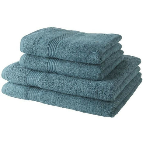 Lot de 2 serviettes de bain 50x90 cm et 2 draps de bain 70x130 cm – 100% coton 450 g/m² – Élégance pour salle d'eau – Today