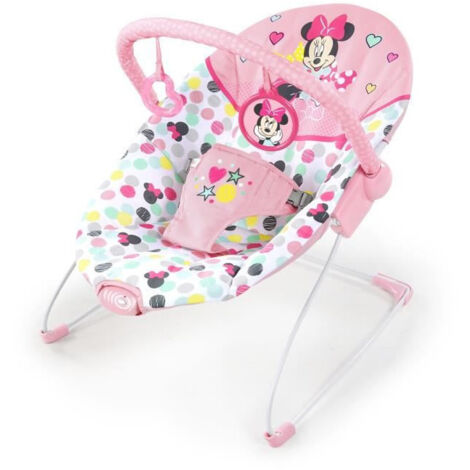Disney Baby Transat Minnie Spotty Dotty avec vibrations et arche de jeux