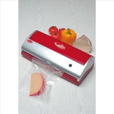 Machine sous vide automatique 180W – Aspiration 10 dm³/mm – Soudure 32 cm – Design rouge satin – Usage professionnel – Reber - 9342NR