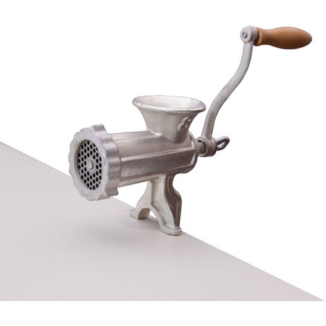 Hachoir à viande manuel N°8 en fonte – Vis de serrage – Livré avec couteau et grille 4.5 mm – Accessoires en option disponibles – Reber