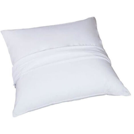 DODO Pack 2 oreillers tendance 60x60cm + 2 protege oreillers imperméable 60x60 cm - Garnissage 100% Polyester
