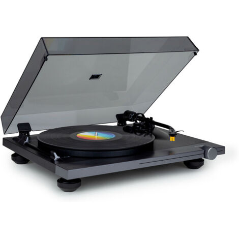 Thomson – Platine vinyle Premium – Cellule phono AT91 – Bras avec contrepoids et antiskating – Ajustement de vitesse pour vinyles 33 et 45T