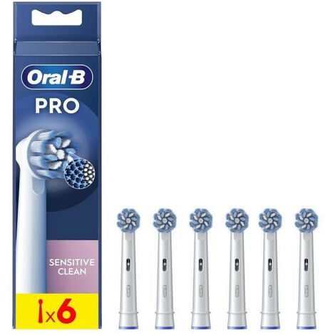 Brossette Oral-B - Pack de 6 brossettes - Sensitive Clean - Pour brosses à dents électriques