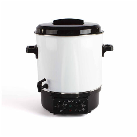 Stérilisateur UV électrique 27L 1800W avec robinet et minuterie – Cuve en acier émaillé – DOM334 – Domoclip
