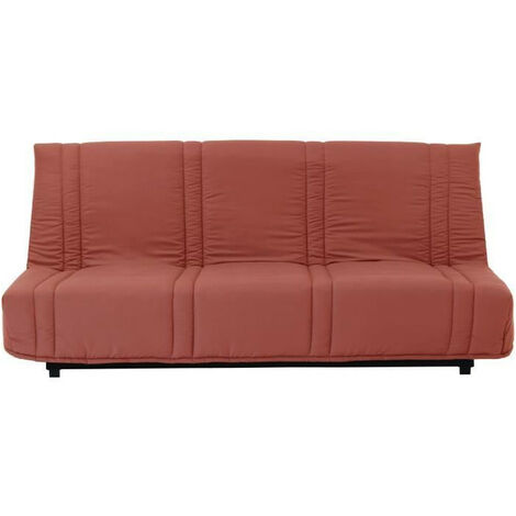 Banquette clic clac 3 places - Terracotta - 100% coton - L 193 x P 92 cm - LENA (1/5)