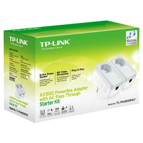 Tp-Link – Adaptateur réseau CPL 600 Mbit/s – 2 pièces – Ethernet/LAN – Idéal pour connexion stable dans les espaces confinés