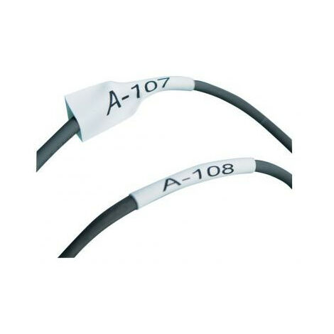 Ruban d'étiquetage pour gaine thermorétractable DYMO IND RHINO 1805443 Polyoléfine Couleur de ruban: blanc Couleur de p (1/6)