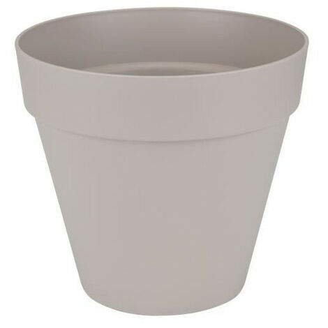 ELHO Pot de fleurs rond Loft Urban - Ø 19.3 x 17.5 cm - Gris chaud
