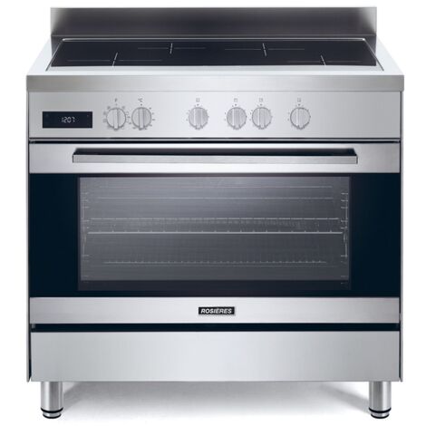 Rosieres – Piano de cuisson 90 cm à induction 4 foyers – Chaleur tournante pulsée – Classe A – Nettoyage catalytique – Volume 87L - RIM94TC1X