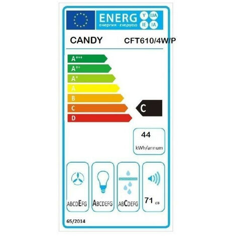 Hotte casquette CANDY CFT610/4W/P - 60x8x46 cm