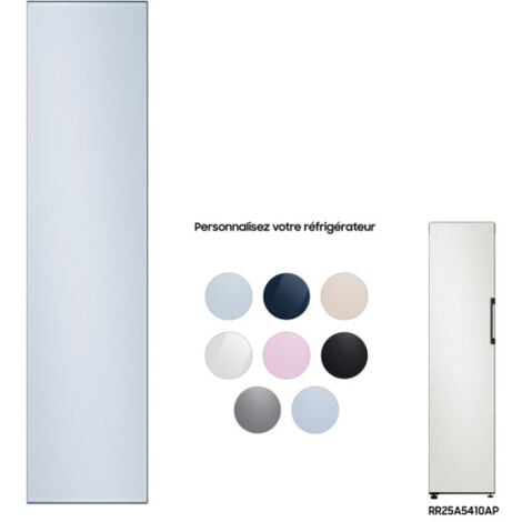 Façade Réfrigérateur et Congélateur Samsung 1 PORTE 45cm Satin Skyblue RA M17DAA48GG BESPOKE
