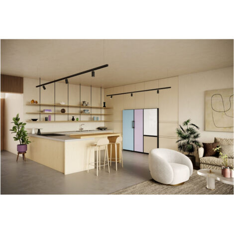 Façade Réfrigérateur et Congélateur Samsung 1 PORTE 45cm Satin Skyblue RA M17DAA48GG BESPOKE