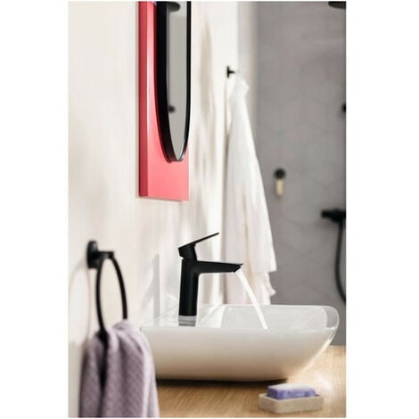 Grohe QuickFix Start - Mitigeur de lavabo avec bonde Push-Open, noir mat 235512432