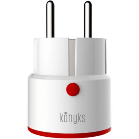 Konyks Priska Max 3 FR - Prise connectée WiFi + BT, Fonctions avancées V3, 16A, Compteur de consommation, Compatible Alexa et Google Home & Tuya 
