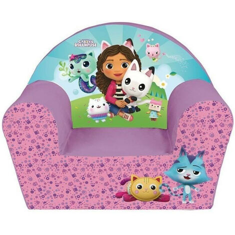 Fauteuil club pour enfant GABBY ET LA MAISON MAGIQUE - Fun House - L.52 x P.33 x H.42 cm - origine France (1/2)