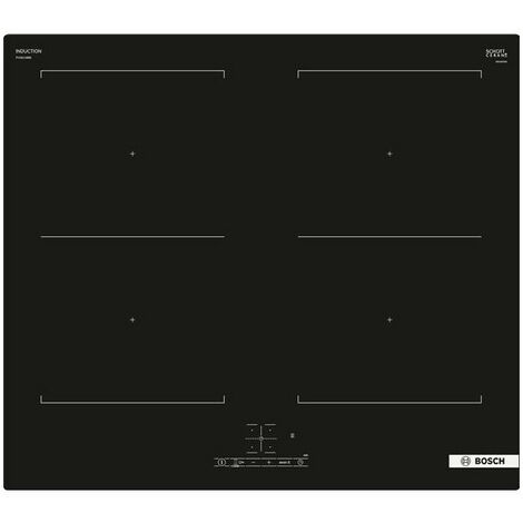 Bosch – Plaque induction 4 foyers 7400W – Largeur 59.2cm – Zone de cuisson modulable – PVQ611BB6E