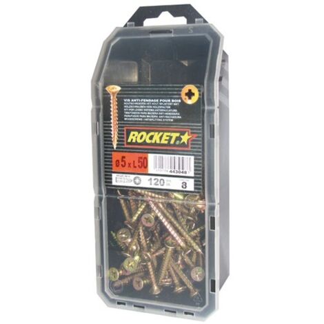 Vis Rocket Tf Pozi 5x50 Vynex Fixation Rapide Bois Et Aggloméré - Dicoris (1/4)