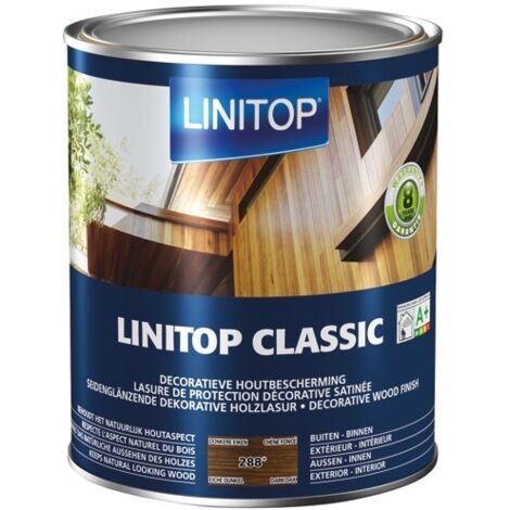 LINITOP - Linitop Classic lasure satin 2.5 L chêne foncé