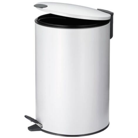 POUBELLE 12L MATS 38CM METALBLANCN KELA - 10641 (1/3)