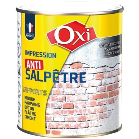 Peinture anti salpêtre incolore 2.5L – Imperméabilisant pour murs intérieurs et extérieurs – Rendement 6m²/L – Application facile – OXI (1/6)