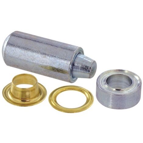 Vynex – Oeillet de bâche D12 kit de 15 oeillets en métal – Outil de pose inclus – Résistance aux intempéries – Fixation durable pour bâches PVC (1/2)