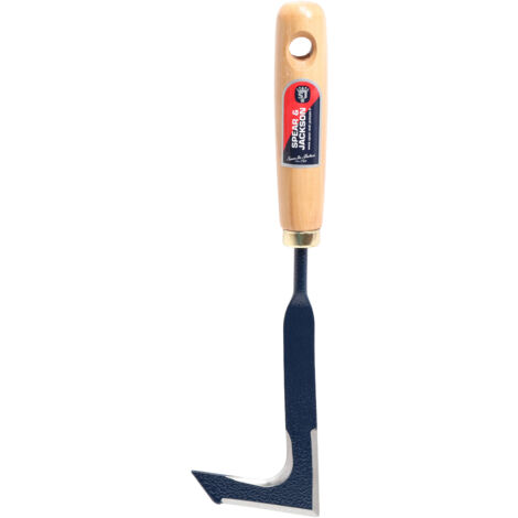 Couteau désherbeur affûté à dalles – Tête en acier – Manche en hêtre – Longueur 30cm pour coupe nette sans éclat – Fabre Graines