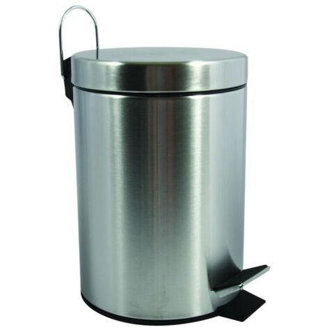 Poubelle à  pédale Inox 3L Inox Satiné MSV