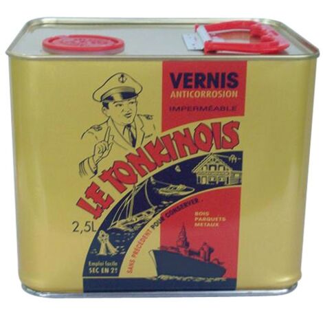 Vernis marin brillant 2,5 L – Protection bois et métal – Résistant aux intempéries et UV – Application facile pour environnements maritimes – Le Tonkinois