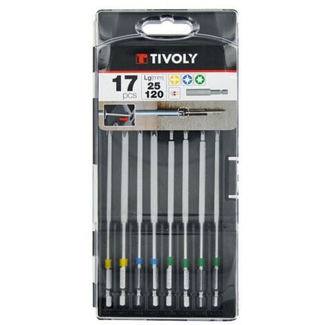 Tivoly • Coffret de 17 Embouts de Vissage L25 et L120mm