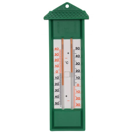 Thermomètre mini maxi sans mercure 23cm – Pour intérieur et extérieur – Mesure des extrêmes quotidiens – Installation verticale à 1m – Spear & Jackson