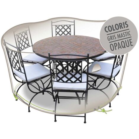 Jardiline CLS04 Housse de protection ronde gris mastic (1/3)