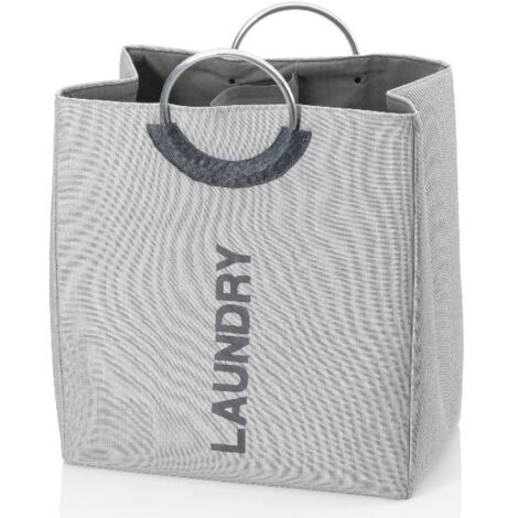 SAC A LINGE PALMA GRIS ROCHER 50X29X54CMN KELA - 24401 (1/2)