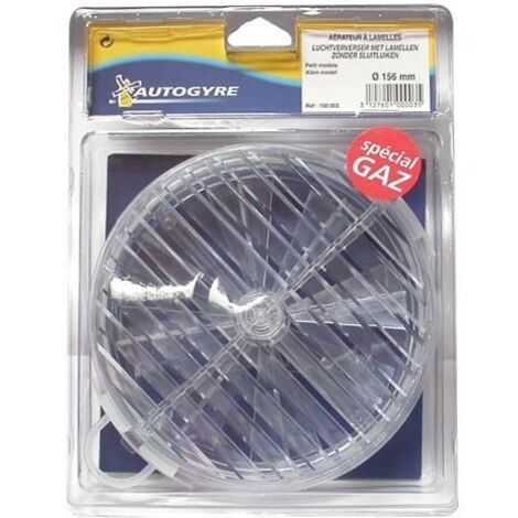 Aérateur classique à lamelles 192mm – Polystyrène cristal traité anti UV – Passage d'air 200cm² – Ventilation pièces habitation – Autogyre