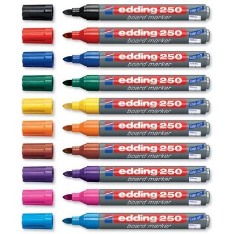 Marqueur pour tableau blanc 250 noir graduation 1,5-3 mm pointe ronde EDDING (Par 10) (1/2)