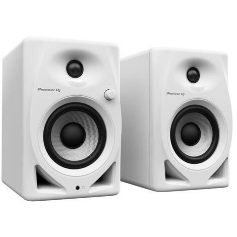 Paire d'enceintes de monitoring Pioneer DJ DM-40D-W - Bass Reflex - 2x19W - Mode DJ ou Production - Blanc