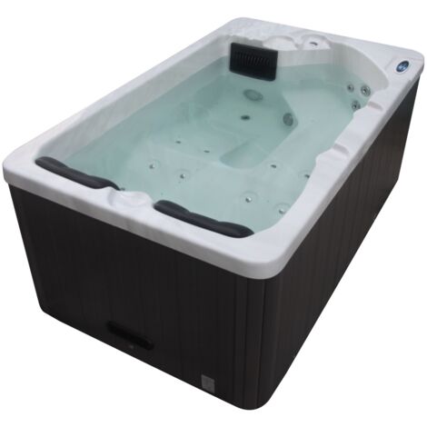 Spa rigide 3 places 185 x 120 x 75 cm – 25 jets de massage – Panneau digital Balboa – Éclairage LED – Isolation thermique – Bcf Outdoor