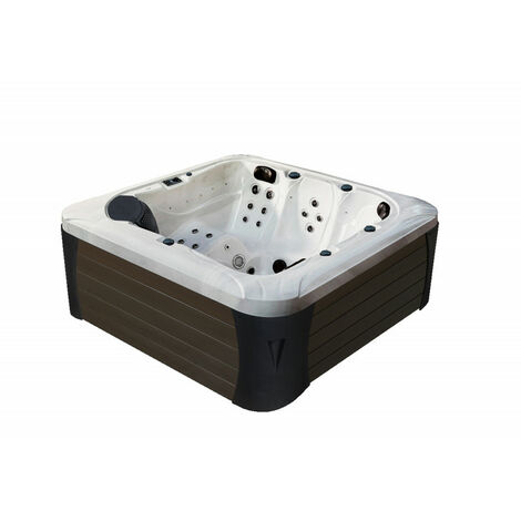 Spa rigide 5 places 216 x 216 x 90 cm – 39 jets de massage – Panneau digital Balboa – Couverture thermique avec verrouillage – Water Clip