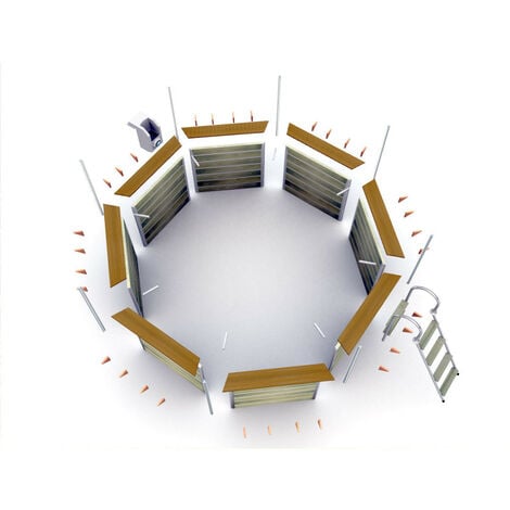 PISCINE BOIS CEBU WATERCLIP 20153 350 x 295 x 111 cm BOIS