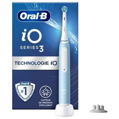 Oral-B iO 3S Brosse a Dents Électrique Bleue, 1 Brossette