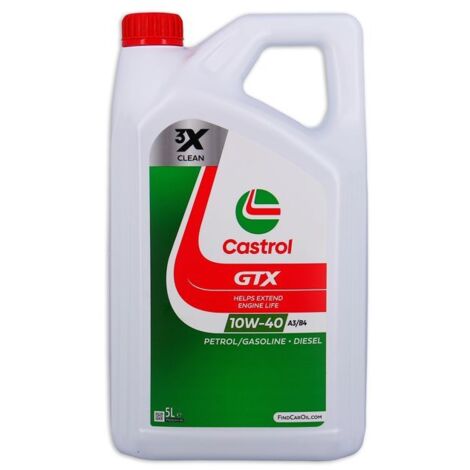 Huile moteur - CASTROL GTX 10W-40 A3/B4 - 5L - 10W40 (1/3)