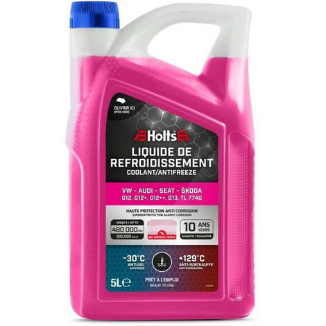 Liquide de Refroidissement - HOLTS - HAFR0006B - Dédié VW-AUDI-SEAT-SKODA G12/ G12+ / G12++ / G13 / TL 774G 5L + Bec