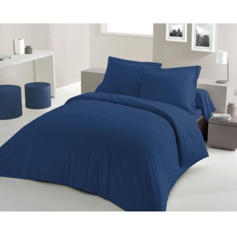 Parure de lit Lovely Home - 220 x 240 cm - 100 % coton - Bleu (1/3)