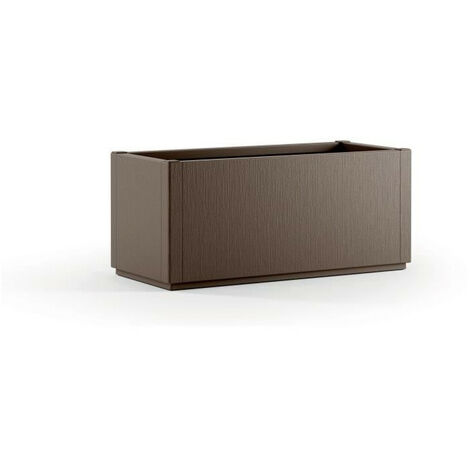 Starwax – Bac à fleurs rectangulaire 80 cm taupe – Matériau composite résistant aux UV – Drainage intégré pour enracinement optimal – Capacité 80 l