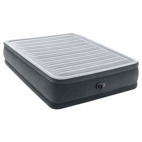 Intex – Matelas gonflable queen comfort-plush 203 x 152 x 46 cm – Technologie Fiber-Tech – Électrique intégré – Sac de rangement inclus - 64414ND