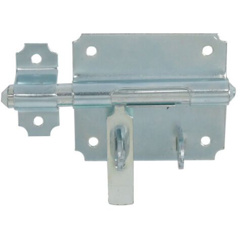 Verrou de box porte cadenas 18mm zingué blanc - JARDINIER MASSARD - J522331